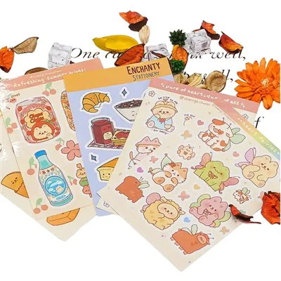 Милая клейкая мультяшная наклейка виниловая наклейка печать